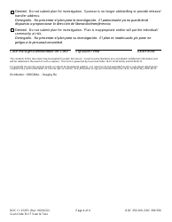 Form DOC11-012ES Release/Transfer Sponsor Orientation Checklist - Washington (English/Spanish), Page 4