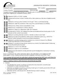 Form DOC11-039 Graduated Reentry Criteria - Washington