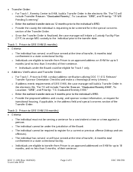 Form DOC11-039 Graduated Reentry Criteria - Washington, Page 2