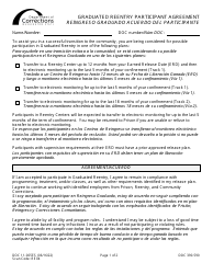Form DOC11-065ES Graduated Reentry Participant Agreement - Washington (English/Spanish)
