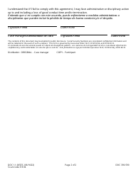 Form DOC11-065ES Graduated Reentry Participant Agreement - Washington (English/Spanish), Page 2