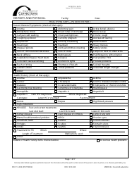 Document preview: Form DOC13-303 History and Physical - Washington