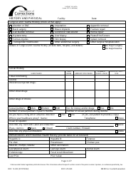 Form DOC13-303 History and Physical - Washington, Page 2