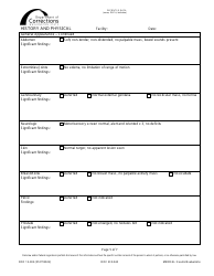 Form DOC13-303 History and Physical - Washington, Page 5