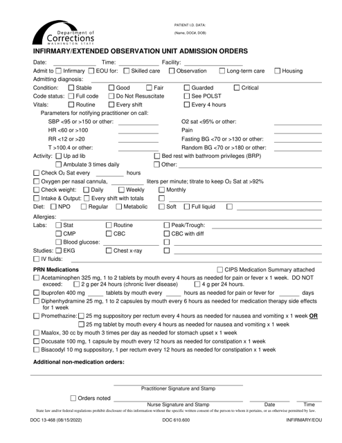 Form DOC13-468  Printable Pdf