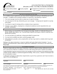 Document preview: Form DOC14-035A Less Restrictive Alternative Drug/Alcohol Testing Acknowledgment - Virginia