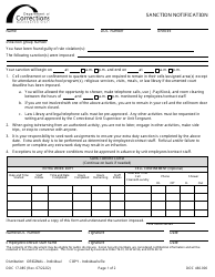 Form DOC17-085 Sanction Notification - Washington