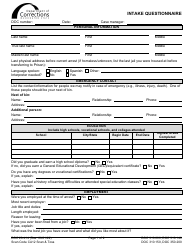 Document preview: Form DOC20-414 Intake Questionnaire - Washington