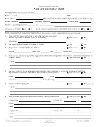 Form DOC0031 Applicant Information Sheet - Illinois