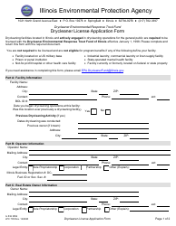 Form LPC705 (IL532 3052) Drycleaner License Application Form - Illinois