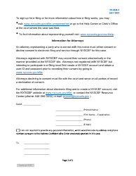 Form EF-FAM-1 Notice of Electronic Filing (Consensual Case) - New York, Page 2
