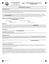 Instructions for Form BT-SUMMARY, BET - New Hampshire, Page 3