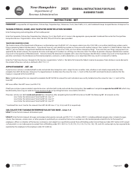 Instructions for Form BT-SUMMARY, BET - New Hampshire, Page 6