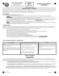 Instructions for Form DP-10 Interest and Dividends Tax Return - New Hampshire, Page 6