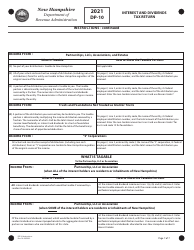 Instructions for Form DP-10 Interest and Dividends Tax Return - New Hampshire, Page 7