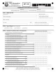 Form DP-135 Communications Services Tax Return - New Hampshire