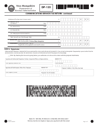 Form DP-135 Communications Services Tax Return - New Hampshire, Page 2