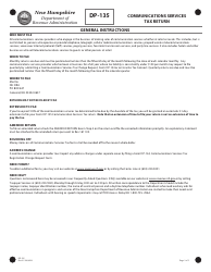 Form DP-135 Communications Services Tax Return - New Hampshire, Page 3