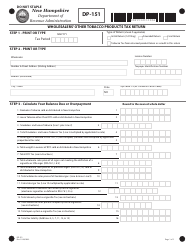 Document preview: Form DP-151 Wholesalers' Other Tobacco Products Tax Return - New Hampshire