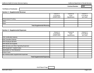 Form AUD2507 Audited Fiscal Report for Resource and Referral Programs - California, Page 3