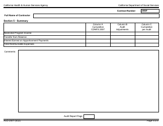 Form AUD2507 Audited Fiscal Report for Resource and Referral Programs - California, Page 4