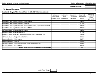 Form AUD9500 Audited Attendance and Fiscal Report for Child Development Programs - California, Page 4