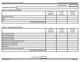 Form AUD9500 Audited Attendance and Fiscal Report for Child Development Programs - California, Page 7