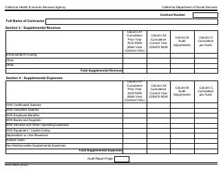 Form AUD9529 Audited Fiscal Report for Child Development Support Contracts - California, Page 3