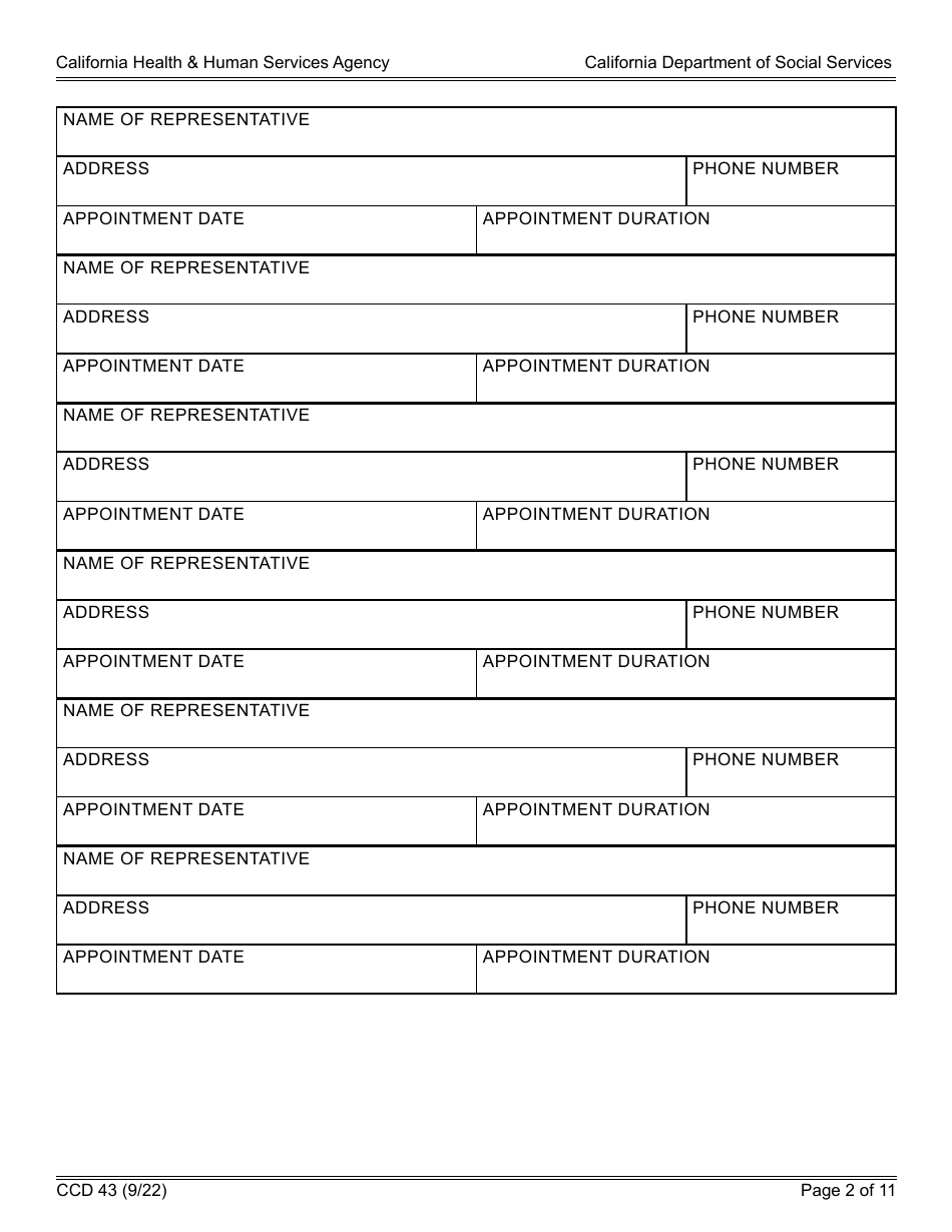 Form CCD43 Certification Statement Regarding Composition of Lpc Membership - California, Page 2