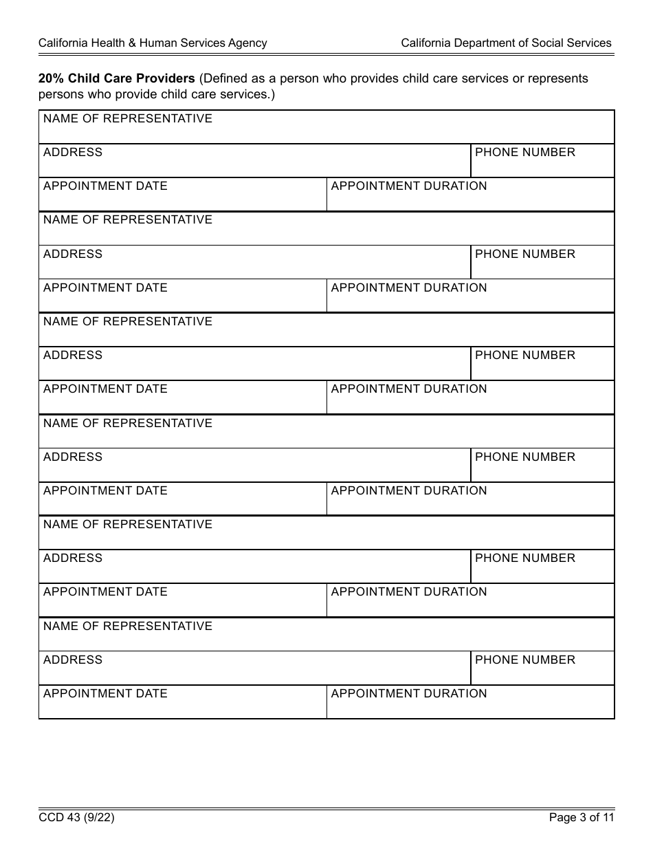 Form CCD43 Certification Statement Regarding Composition of Lpc Membership - California, Page 3