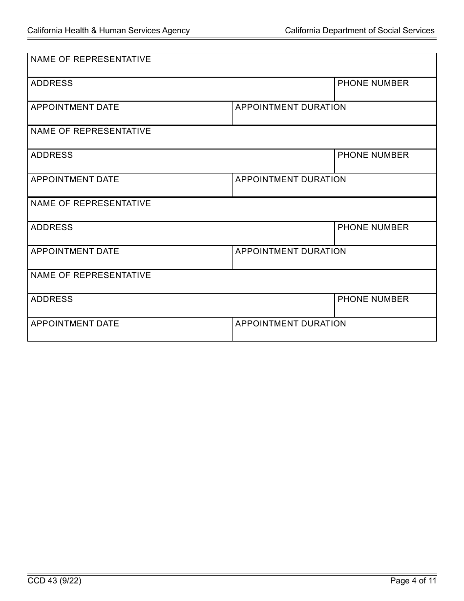Form CCD43 Certification Statement Regarding Composition of Lpc Membership - California, Page 4