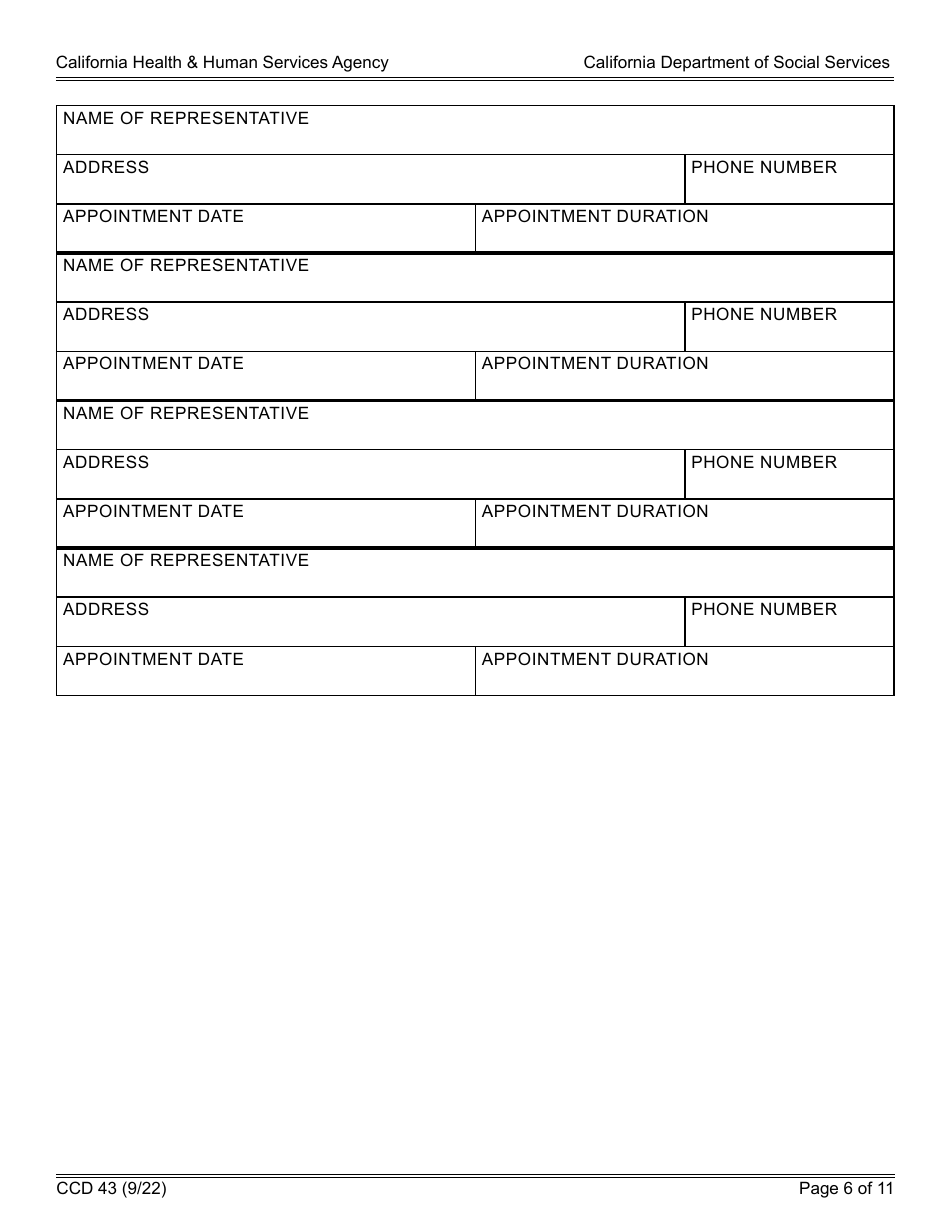 Form CCD43 Certification Statement Regarding Composition of Lpc Membership - California, Page 6