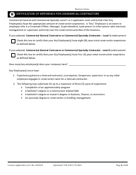 License Application for Limited Liability Company (LLC), Corporation, or Trust (Residential, Commercial or Dual Endorsement) - Oregon, Page 8