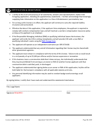License Application for Sole Proprietorship (Residential, Commercial or Dual Endorsement) - Oregon, Page 11
