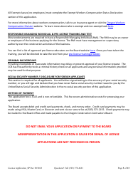 License Application for Sole Proprietorship (Residential, Commercial or Dual Endorsement) - Oregon, Page 3