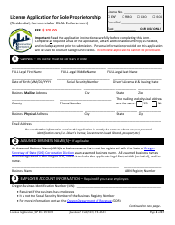 License Application for Sole Proprietorship (Residential, Commercial or Dual Endorsement) - Oregon, Page 4