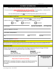 Active License Status Request Form - Oregon, Page 3