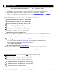 License Application Limited Liability Partnership (LLP ) or Limited Partnership (Lp) (Residential, Commercial or Dual Endorsement) - Oregon, Page 8