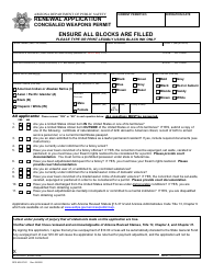 Form DPS802-07201 Concealed Weapons Permit Renewal Application - Arizona, Page 2