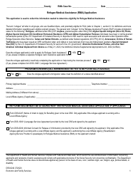 Document preview: Form DSS-6242 Refugee Medical Assistance (Rma) Application - North Carolina