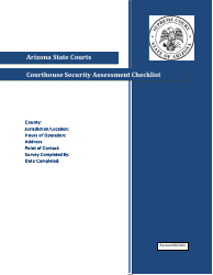 Document preview: Courthouse Security Assessment Checklist - Arizona