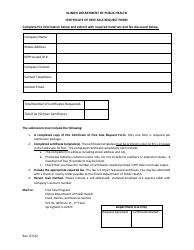Certificate of Free Sale Request Form - Illinois, Page 3