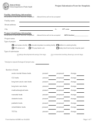 Document preview: Form 443086 Project Submission Form for Hospitals - Illinois