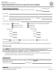 Form 443086 Project Submission Form for Long Term Care Facilities - Illinois