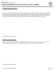 Form 443086 Project Submission Form for Long Term Care Facilities - Illinois, Page 4