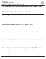 Multiple Hospice Location Questionnaire - Illinois, Page 2