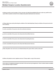 Multiple Hospice Location Questionnaire - Illinois, Page 4
