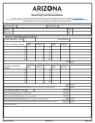 Form GAO-33A Revolving Fund Reconciliation - Arizona, Page 2