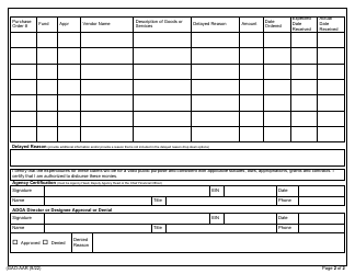 Form GAO-AAR Administrative Adjustment Request - Arizona, Page 2