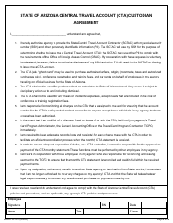 Form GAO-CTA-101 Central Travel Account (Cta) Application - Arizona, Page 2